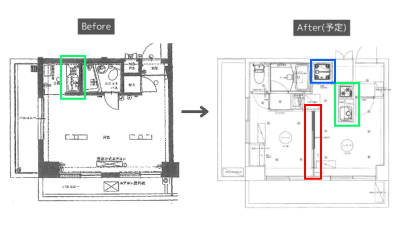 麻布十番案件のリノベーション計画の画像2