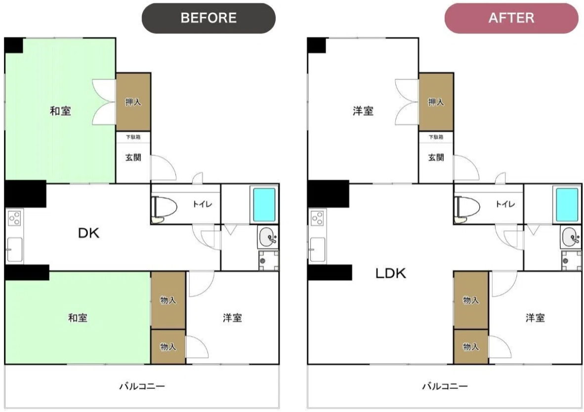 SOLSのリノベ案件のイメージ画像
